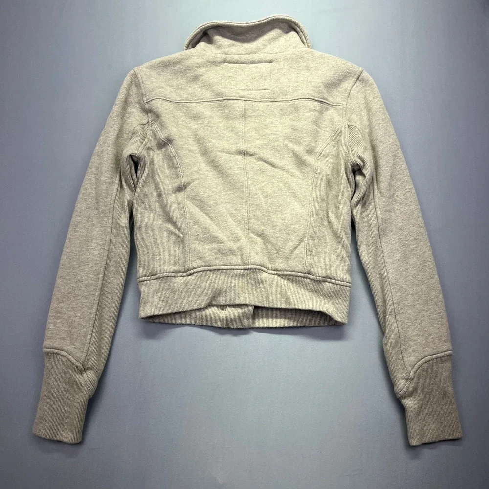 Free People Knit Jacket Cropped Button Up Beige Casual S/P Gorpcore Grunge‎